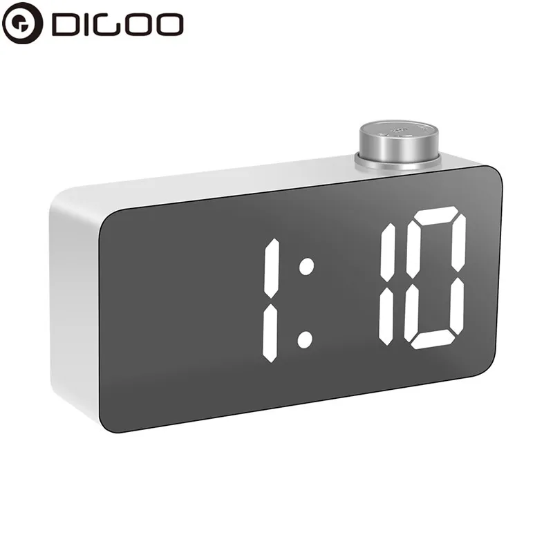 Digoo DG DM2 LED три цвета регулируемый дисплей зеркальные часы Повтор Fuction ночной режим