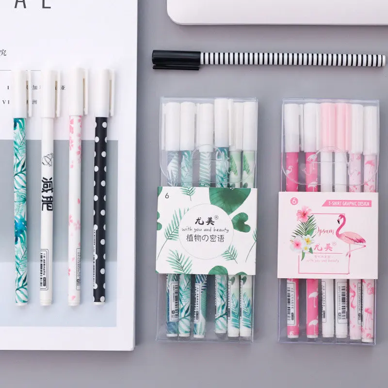 Coloffice 6PCS/Set Korean Cartoon Flamingo Cactus Stationery Simple Small Fresh 0.5mm Black Ink Gel Pen School Office Supplies
Coloffice 6PCS/Set Korean Cartoon Flamingo Cactus Stationery Simple Small Fresh 0.5mm Black Ink Gel Pen School Office Supplies