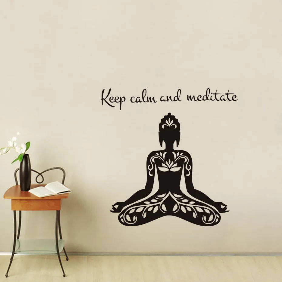 ZOOYOO Keep Calm And Meditate Quote Yoga Lotus Pose Wall Sticker Vinyl Art Removable Home Decor For Living Room
ZOOYOO Keep Calm And Meditate Quote Yoga Lotus Pose Wall Sticker Vinyl Art Removable Home Decor For Living Room