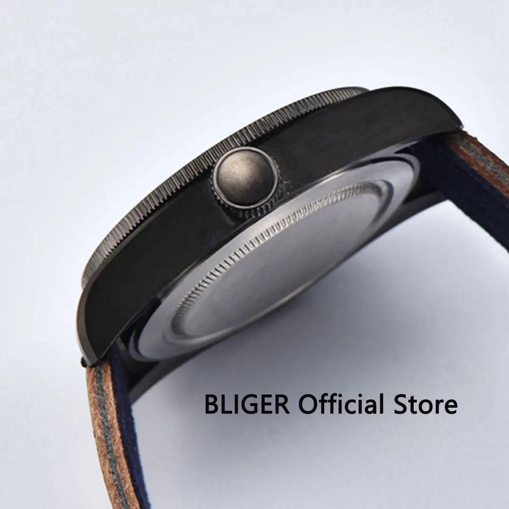 Sapphire 41MM Black Sterile Dial PVD Coated Case Luminous Marks MIYOTA Automatic Movement Men's Watch 10AMT Leather Strap BC30
Sapphire 41MM Black Sterile Dial PVD Coated Case Luminous Marks MIYOTA Automatic Movement Men's Watch 10AMT Leather Strap BC30