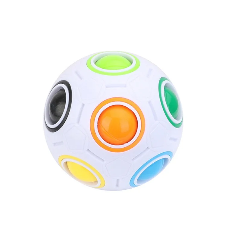 

Пазлы с радужными шариками, сферический волшебный куб, игрушка для взрослых и детей, Пластиковые Креативные обучающие игрушки для футбола, ...