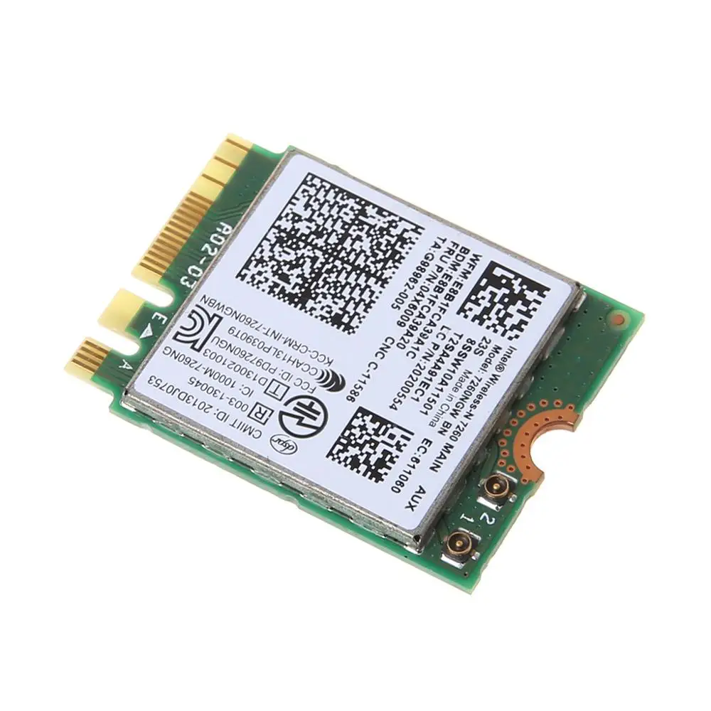 Wireless Adapter Network Card for Lenovo Thinkpad T440 W540 L440 T450P Intel 7260NGW BN Wireless WLAN Card 04W3830/04X6009/04X60
Wireless Adapter Network Card for Lenovo Thinkpad T440 W540 L440 T450P Intel 7260NGW BN Wireless WLAN Card 04W3830/04X6009/04X60