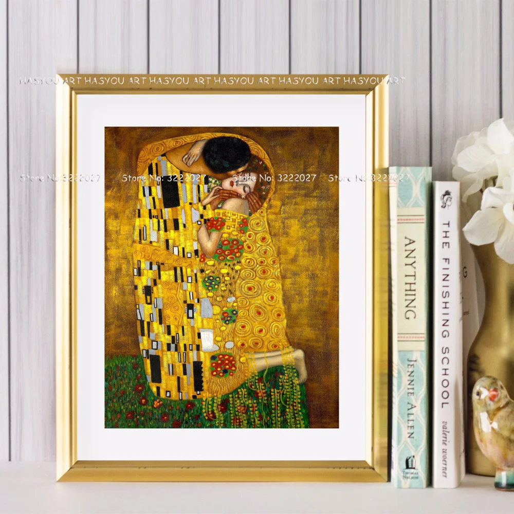 Pure Hand painted Art Famous gustav klimt oil painting reproduct Abstract The Kiss art Oil Painting Canvas Painting Art Poster
Pure Hand painted Art Famous gustav klimt oil painting reproduct Abstract The Kiss art Oil Painting Canvas Painting Art Poster