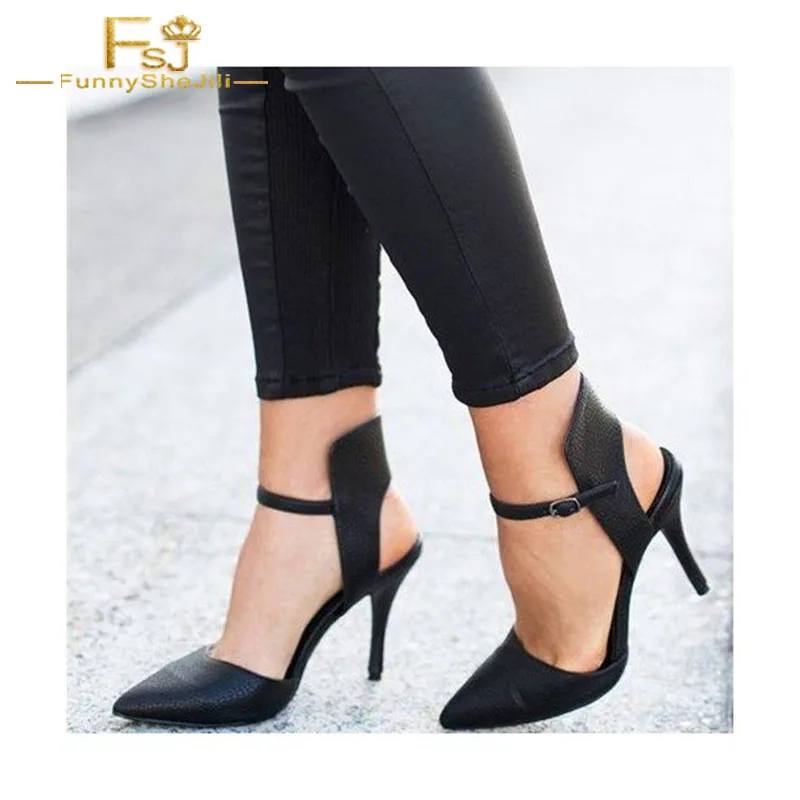 FSJ Black Slingback Buckle Women Pumps Sexy Stiletto Heel Pointed Toe Leather Banquet Office Lady Dress Shoes 2022 Autumn
FSJ Black Slingback Buckle Women Pumps Sexy Stiletto Heel Pointed Toe Leather Banquet Office Lady Dress Shoes 2022 Autumn