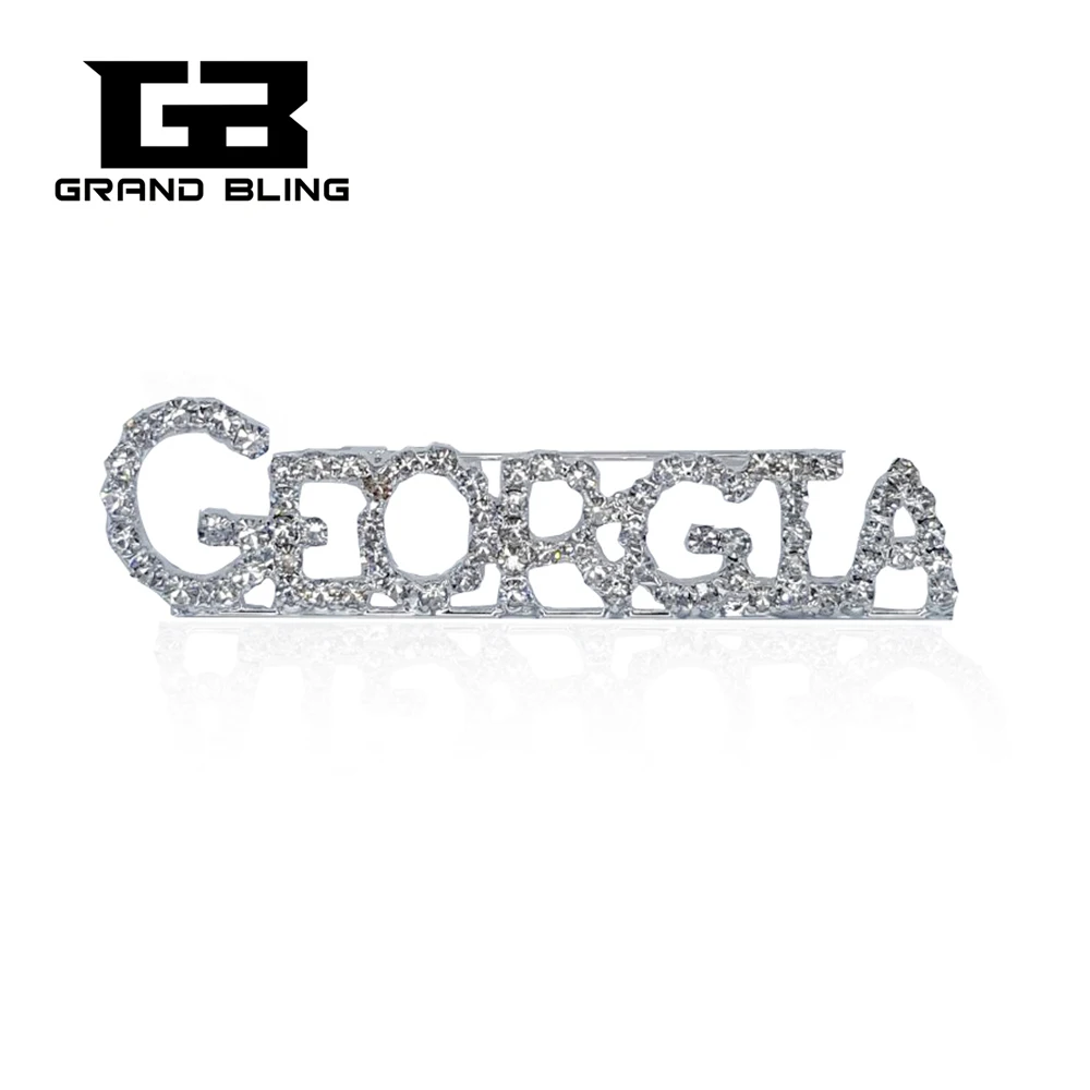 USA States Theme Gift Bling Rhinestone "GEORGIA" State Word Pin Crystal Brooch Jewelry
USA States Theme Gift Bling Rhinestone "GEORGIA" State Word Pin Crystal Brooch Jewelry