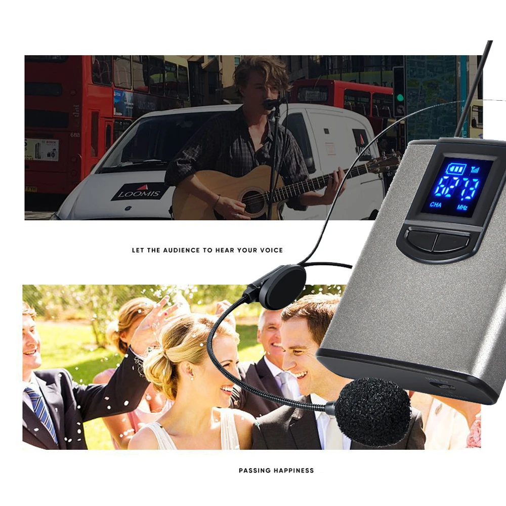 Portable Wireless Mini Receiver Headset Transmitter Lavalier Lapel Mic Teacher Presenter Microphone | Электроника