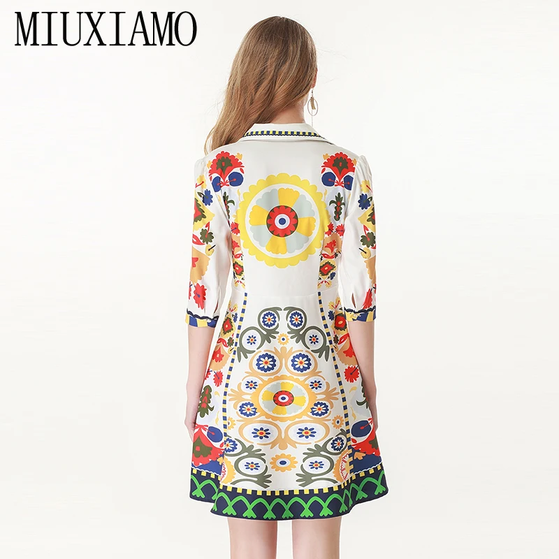 MIUXIMAO High Quality 2019 Luxurious Spring&Summer Dress Diamonds Flower print Eleghant Casual Dress Women vestido With Belt
MIUXIMAO High Quality 2019 Luxurious Spring&Summer Dress Diamonds Flower print Eleghant Casual Dress Women vestido With Belt