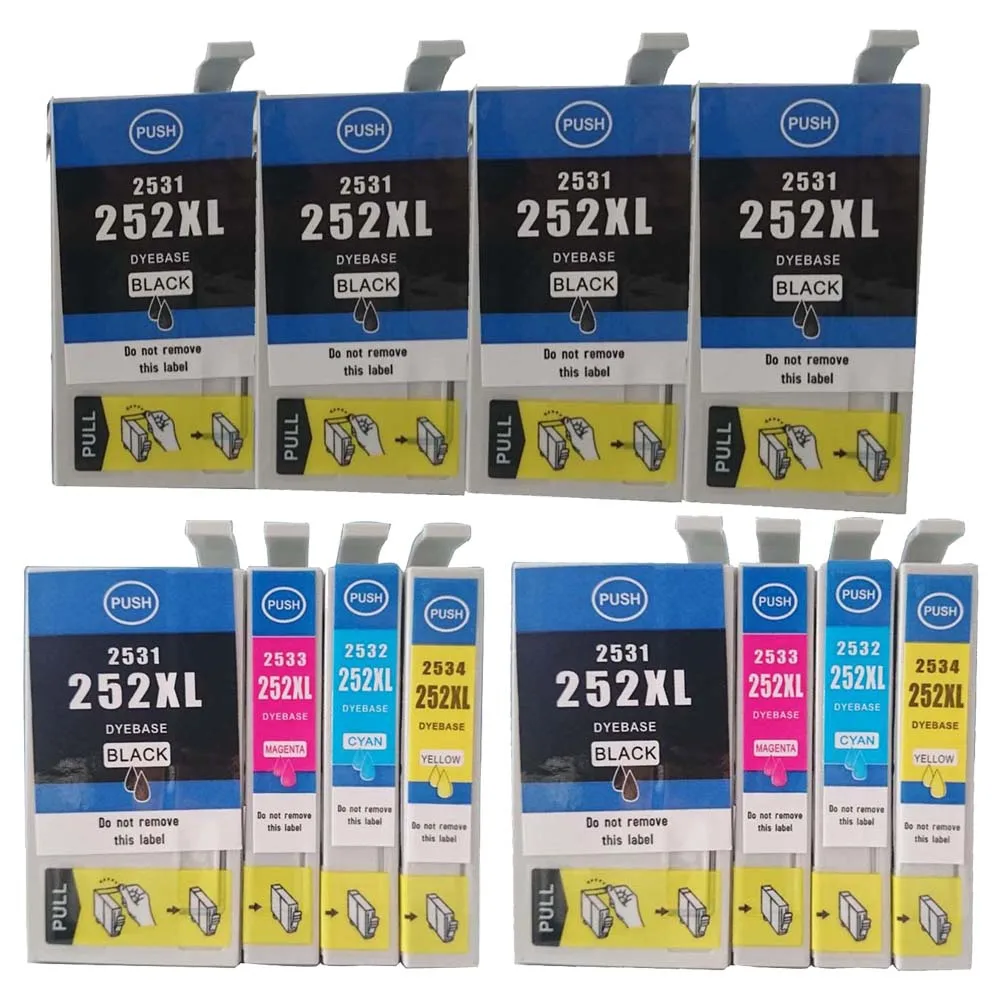 12 Pack Compatible ink Cartridge for Epson T252 T252XL Printer for Epson WF-3620 WF-3640 WF-7110 WF-7610 WF-7620 Printer
12 Pack Compatible ink Cartridge for Epson T252 T252XL Printer for Epson WF-3620 WF-3640 WF-7110 WF-7610 WF-7620 Printer