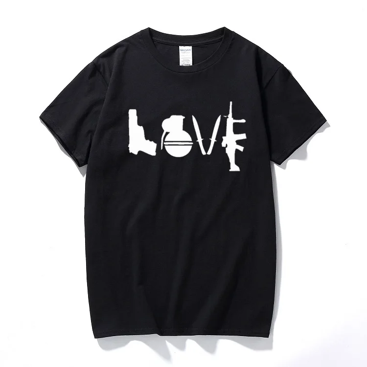Love T-Shirt Funny t shirt weapons retro war urban art guns knife cool peace Cotton short sleeve tshirt camisetas hombre
Love T-Shirt Funny t shirt weapons retro war urban art guns knife cool peace Cotton short sleeve tshirt camisetas hombre