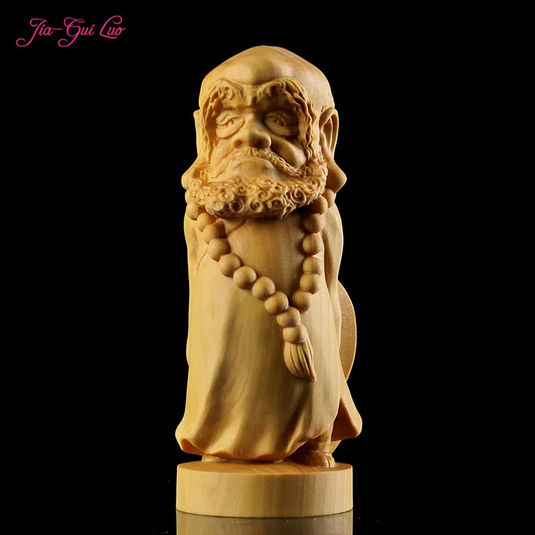 JIA-GUI LUO Boxwood carving decorative gifts home decorations wooden crafts statues souvenirs Q version of the monk A053
JIA-GUI LUO Boxwood carving decorative gifts home decorations wooden crafts statues souvenirs Q version of the monk A053