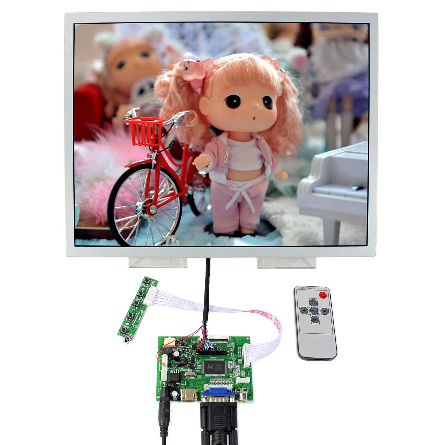HD MI VGA 2AV LCD Controller Board With 15" LQ150X1LW94 1024x768 IPS LCD Screen
HD MI VGA 2AV LCD Controller Board With 15" LQ150X1LW94 1024x768 IPS LCD Screen