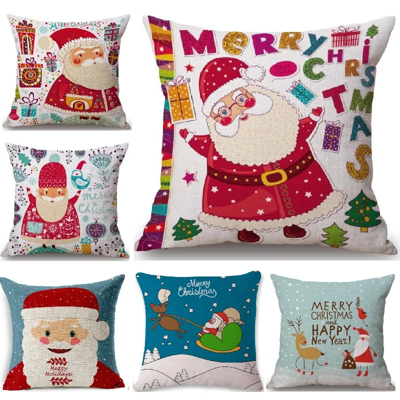 Christmas Cushion Cover Santa Claus Printed Linen Cushion Case Home Decoration Car Sofa Christmas Pillow Case 45x45cm Wholesale
Christmas Cushion Cover Santa Claus Printed Linen Cushion Case Home Decoration Car Sofa Christmas Pillow Case 45x45cm Wholesale
