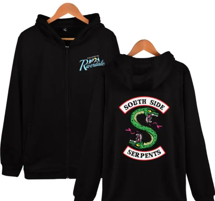 Southside Riverdale Serpents Jackets Hoodies Women Zipper Sweatshirt Cotton Pocket Girl Fans Streetwear Drop Shipping
Southside Riverdale Serpents Jackets Hoodies Women Zipper Sweatshirt Cotton Pocket Girl Fans Streetwear Drop Shipping