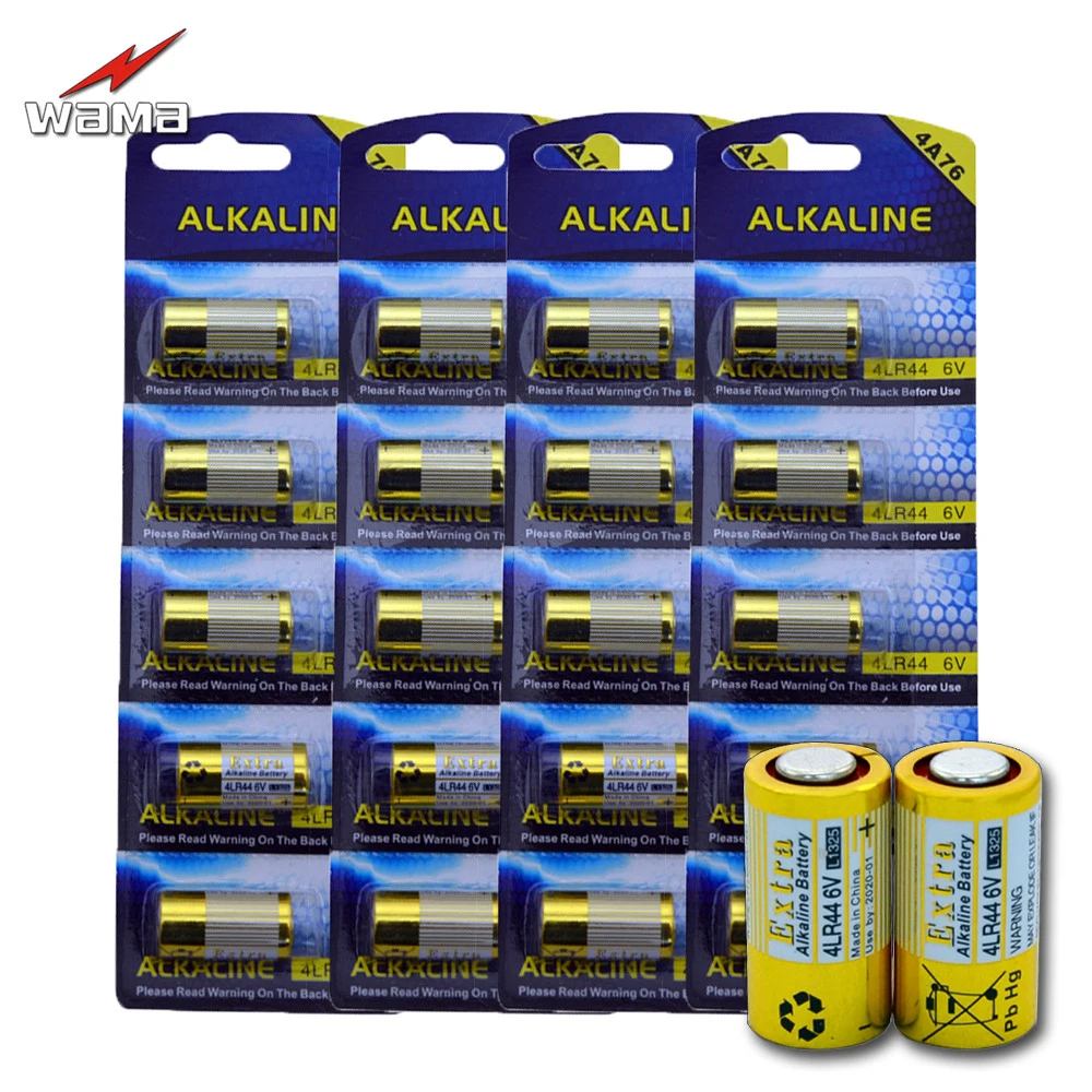 20pcs/4pack Wama 4LR44 6V Dry Alkaline Batteries Cells Cosmetic Pen Dog Bark Control Camera 28A 4AG13 544 L1325 4A76 Battery New
20pcs/4pack Wama 4LR44 6V Dry Alkaline Batteries Cells Cosmetic Pen Dog Bark Control Camera 28A 4AG13 544 L1325 4A76 Battery New