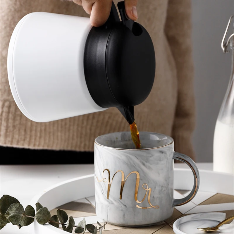 Handpainted Creative Ceramic Ms/Mrs Coffee Mug Milk Tea Marble Cup Golden Line Porcelain For Lovers Wedding Anniversary Gift Box
Handpainted Creative Ceramic Ms/Mrs Coffee Mug Milk Tea Marble Cup Golden Line Porcelain For Lovers Wedding Anniversary Gift Box