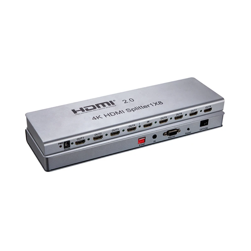 Новый HDMI 2,0 разветвитель 8 портов HDMI разветвитель 1 в 8 Выход HDMI Дистрибьютор HDMI 2,0 HDCP2.2 4K ИК расширение EDID управление RS232
Новый HDMI 2,0 разветвитель 8 портов HDMI разветвитель 1 в 8 Выход HDMI Дистрибьютор HDMI 2,0 HDCP2.2 4K ИК расширение EDID управление RS232