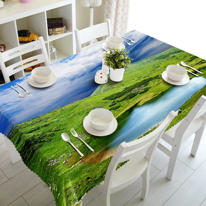 Custom 3D Tablecloth The Vast Green meadow Pattern Waterproof Washing cloth Thicken Rectangular Wedding table cloth Home Textile
Custom 3D Tablecloth The Vast Green meadow Pattern Waterproof Washing cloth Thicken Rectangular Wedding table cloth Home Textile