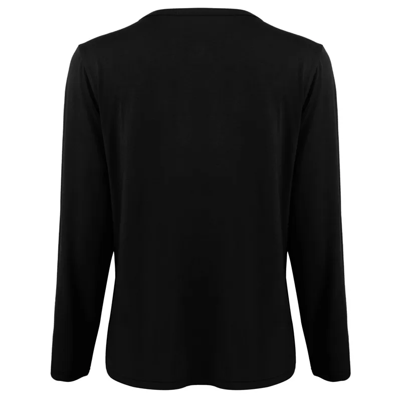 Women's t-shirt European and American solid color long-sleeved V-neck wild stitching women's shirt
Women's t-shirt European and American solid color long-sleeved V-neck wild stitching women's shirt