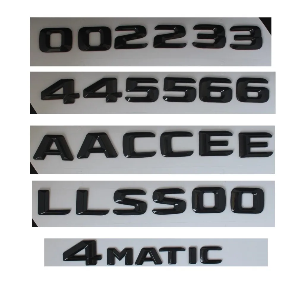 Brilliant Glossy Black Rear Trunk Letters Number Emblems for Mercedes Benz A C E GLE GLA CLS CLA S Class AMG 4MATIC
Brilliant Glossy Black Rear Trunk Letters Number Emblems for Mercedes Benz A C E GLE GLA CLS CLA S Class AMG 4MATIC