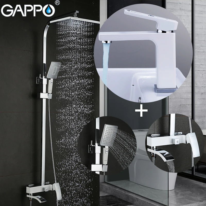 GAPPO shower system bathroom waterfall faucets shower mixer tap wall mounted bath faucet Rainfall shower set basin sink faucet
GAPPO shower system bathroom waterfall faucets shower mixer tap wall mounted bath faucet Rainfall shower set basin sink faucet
