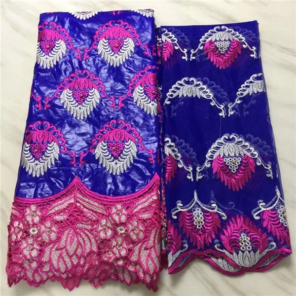 Fashionable wedding/party African cotton bazin lace fabric and 2y French net lace fabric for making dress EBN32
Fashionable wedding/party African cotton bazin lace fabric and 2y French net lace fabric for making dress EBN32