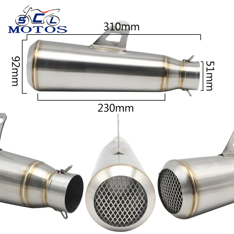 Sclmotos -51mm Motorcycle Exhaust Muffler Pipe GP Moto Escape Dirt Bike YZF R1 R6 MT07 MT09 Z250 NINJA250 GSX-R 750 TMAX530
Sclmotos -51mm Motorcycle Exhaust Muffler Pipe GP Moto Escape Dirt Bike YZF R1 R6 MT07 MT09 Z250 NINJA250 GSX-R 750 TMAX530