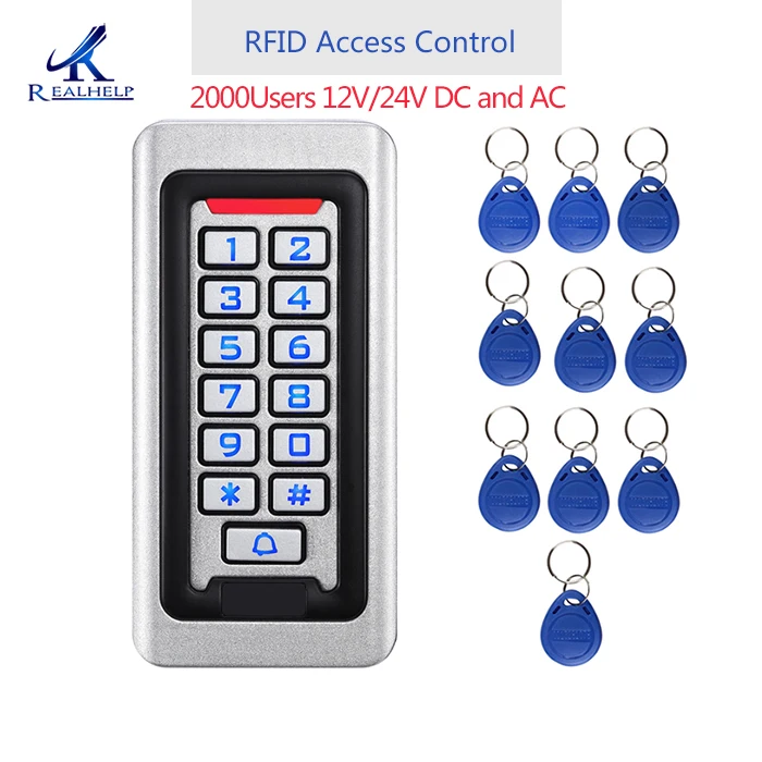 2000Users Metal Stainless steel RFID Access Control Keypad IP68 Waterproof Outdoors card Reader security 12V/24V DC and AC
2000Users Metal Stainless steel RFID Access Control Keypad IP68 Waterproof Outdoors card Reader security 12V/24V DC and AC