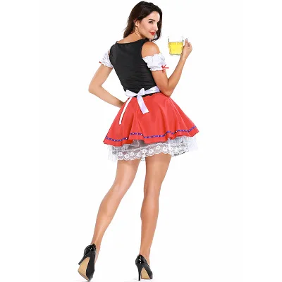 Bar waitress Women Beer Wench Costume German Bavarian Beer Girl Oktoberfest Costume Gothic Lolita Dress For Halloween Purim day
Bar waitress Women Beer Wench Costume German Bavarian Beer Girl Oktoberfest Costume Gothic Lolita Dress For Halloween Purim day