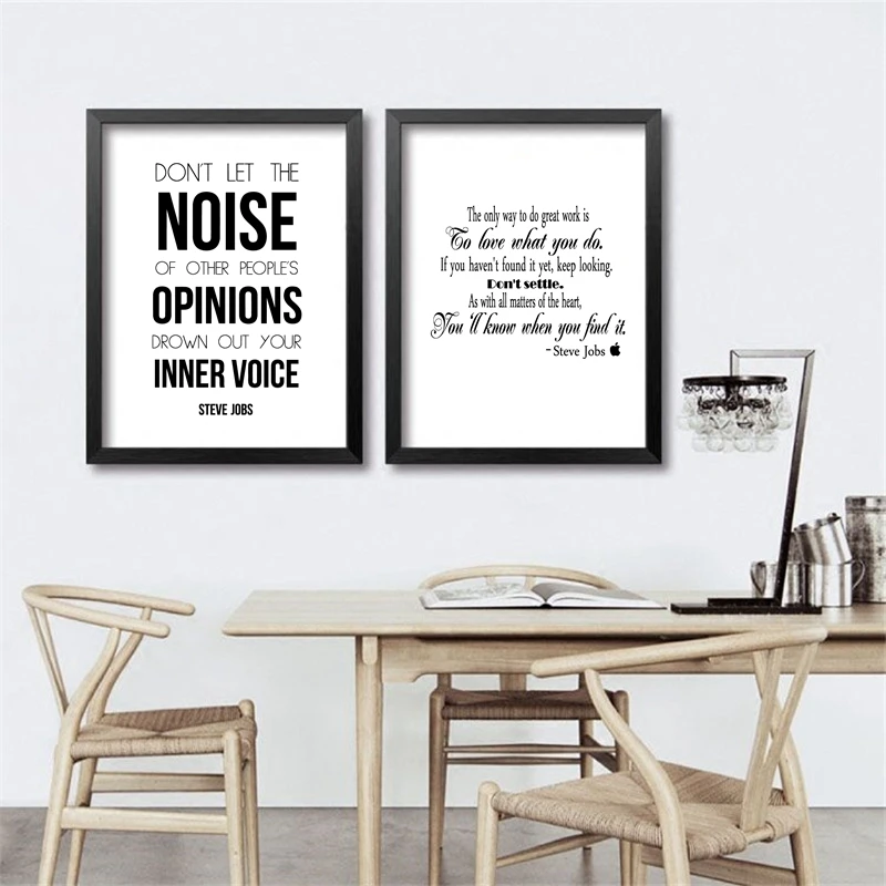 Steve Jobs Inspiring Quote Canvas Art Print and Poster Modern Black and White Minimalist Canvas Painting Office Wall Picture
Steve Jobs Inspiring Quote Canvas Art Print and Poster Modern Black and White Minimalist Canvas Painting Office Wall Picture