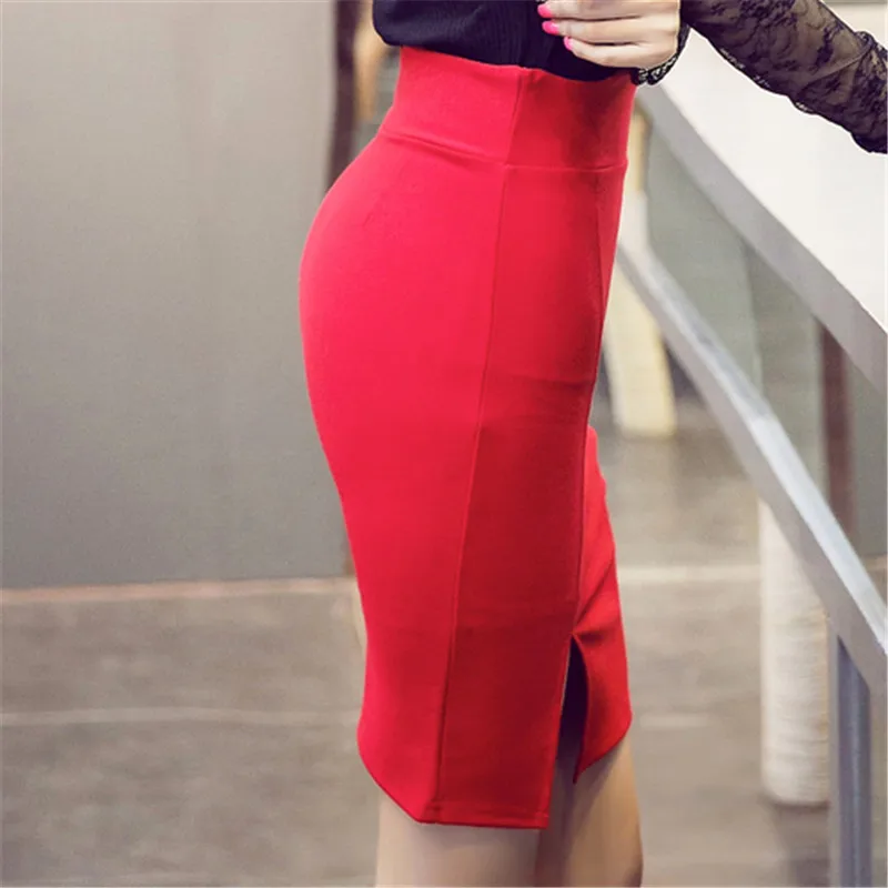 Весенне-летние женские юбки-карандаш Женская эластичная короткая юбка с