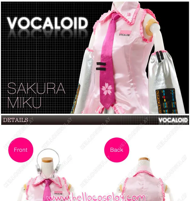 Вокалоид 2 Косплей Сакура Мику костюм новый H008|cosplay sakura|sakura costumecosplay costume |
