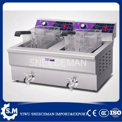 Double-cylinder commercial 38L large-capacity frying machine fries chicken steak deep fryer machine
Double-cylinder commercial 38L large-capacity frying machine fries chicken steak deep fryer machine