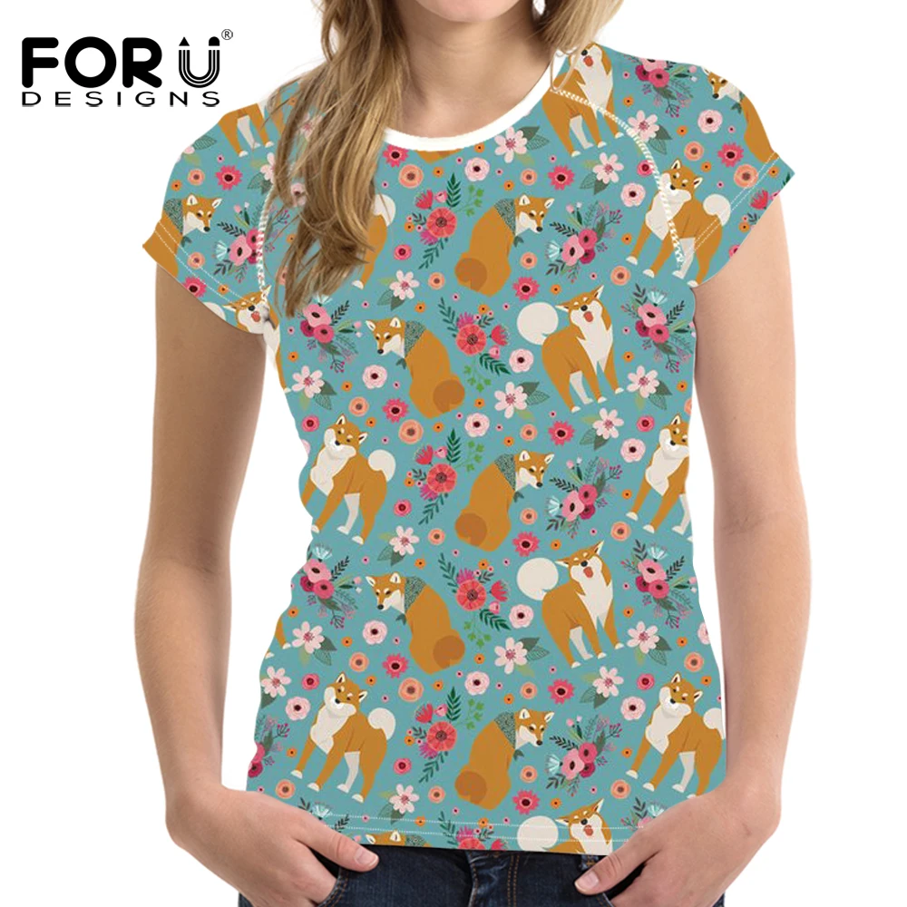 FOURDEIGNS 2018 Summer Shiba Inu Flower Tee Women Short Sleeve Round Neck Casual T shirt Cropped Feminino Casual Tees Shirt Tops
FOURDEIGNS 2018 Summer Shiba Inu Flower Tee Women Short Sleeve Round Neck Casual T shirt Cropped Feminino Casual Tees Shirt Tops