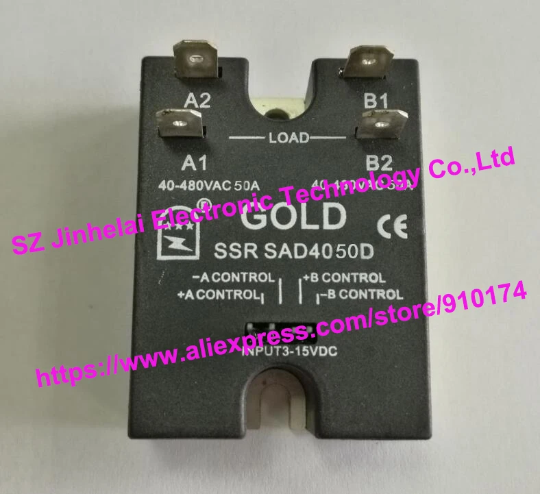 Новое и оригинальное твердотельное реле SAD4050D, золото, 40-480 В переменного тока, 50 А
Новое и оригинальное твердотельное реле SAD4050D, золото, 40-480 В переменного тока, 50 А