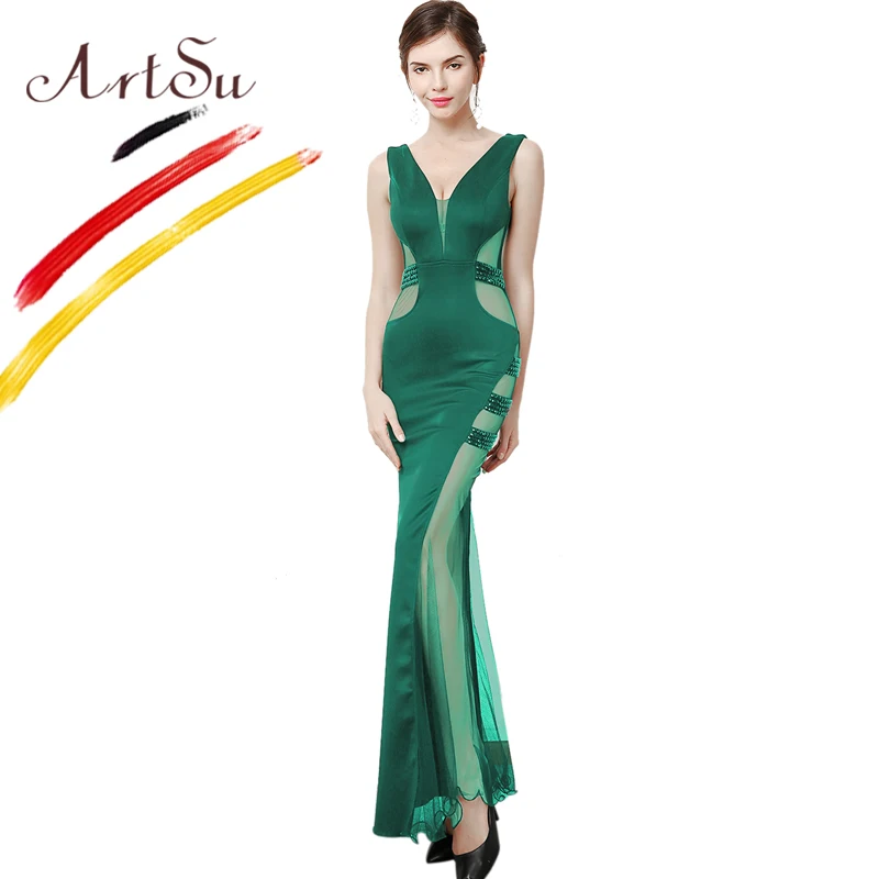 ArtSu Women Party Dresses Sexy V-Neck Hollow Out Patchwork Lace Beading Long Dress Black Red Sleeveless Wrap Club Prom Vestidos
ArtSu Women Party Dresses Sexy V-Neck Hollow Out Patchwork Lace Beading Long Dress Black Red Sleeveless Wrap Club Prom Vestidos