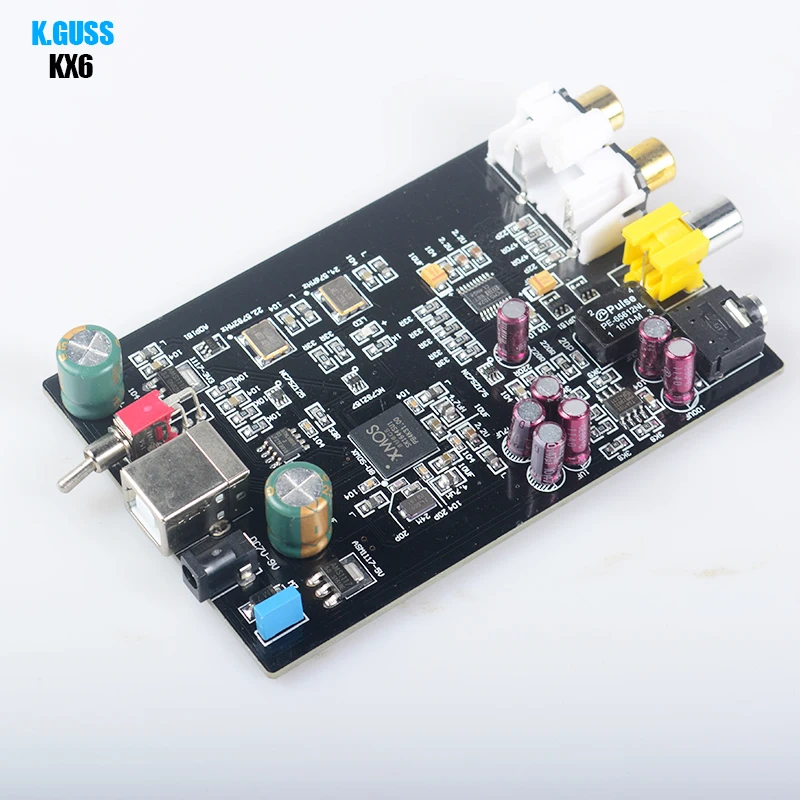 Новая звуковая карта K.GUSS KX6 USB DAC HIFI XMOS U8 PCM5102 TDA1308 плата звукового усилителя