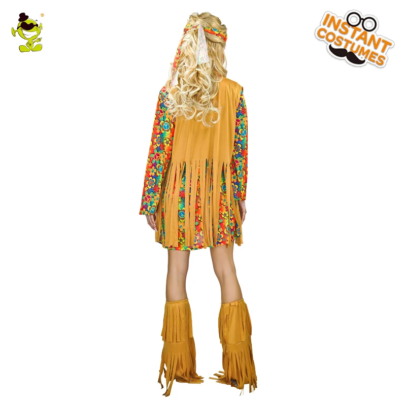 Women Retro Flower Hippie Costumes with Flare Cuffs Adult Carnival Party Classical Hippie Girls Cosplay for Music Festival
Women Retro Flower Hippie Costumes with Flare Cuffs Adult Carnival Party Classical Hippie Girls Cosplay for Music Festival