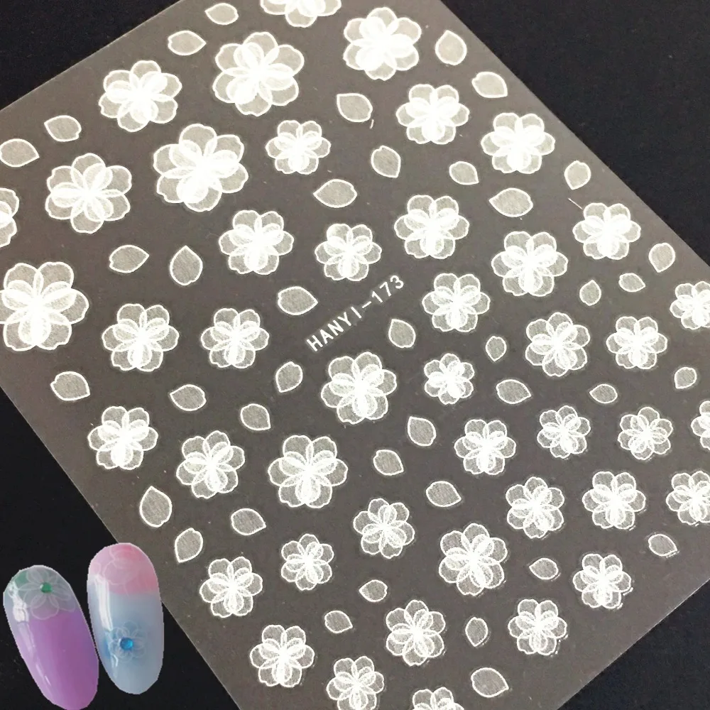 Newest HANYI-173 transparent flower 3d nail stickers decal Japan style DIY decoration manicure
Newest HANYI-173 transparent flower 3d nail stickers decal Japan style DIY decoration manicure