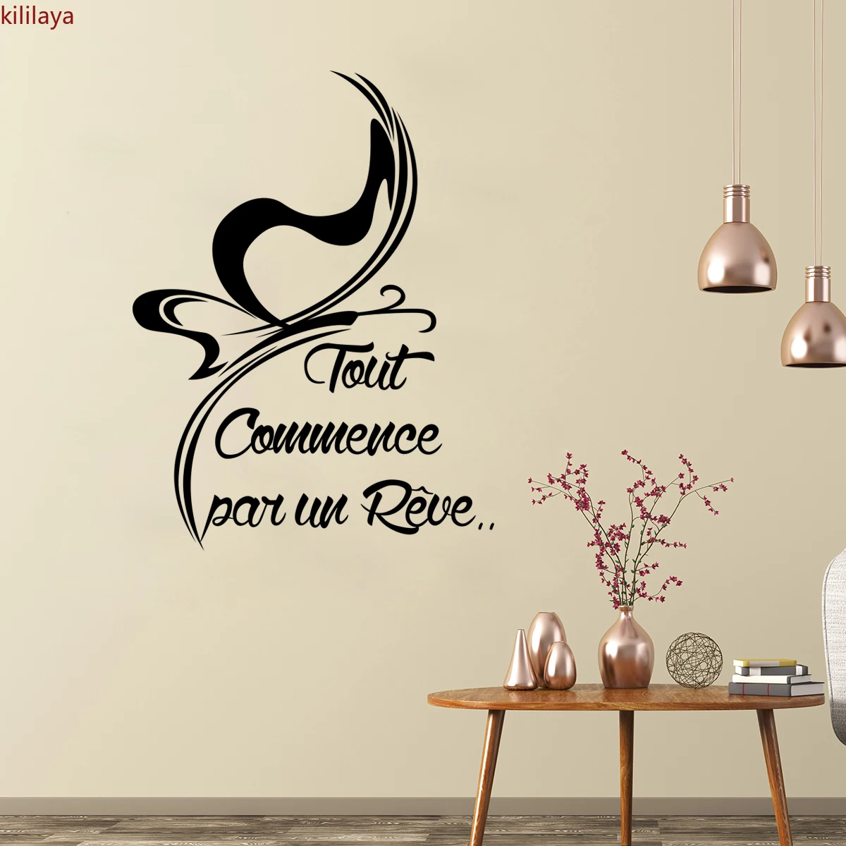 Kililaya Wall Stickers Muraux Citation Tout Commence Par Un Reve Room Decoration Accessories
Kililaya Wall Stickers Muraux Citation Tout Commence Par Un Reve Room Decoration Accessories
