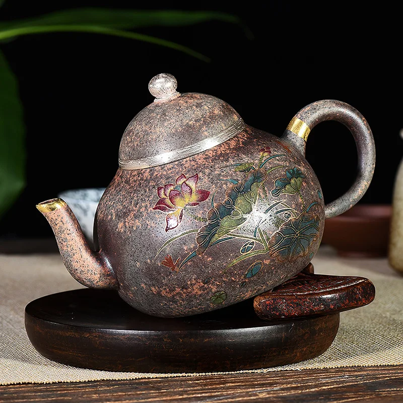 Gold Pear Shaped Kettle Yixing Dark-red Enameled Pottery Teapot Gift Manufactor Customized Wholesale Generation Deliver Goods
Gold Pear Shaped Kettle Yixing Dark-red Enameled Pottery Teapot Gift Manufactor Customized Wholesale Generation Deliver Goods