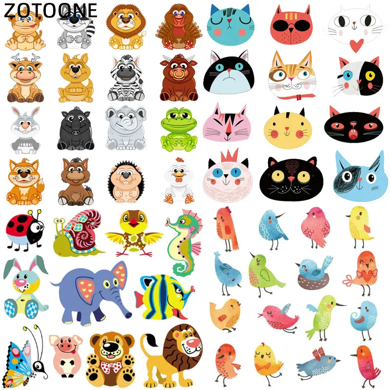 ZOTOONE Cute Animal Set Iron On Transfers for Clothing Bird Cat Kids Patches Sticker DIY Thermal Heat Transfer T-shirt Printed G
ZOTOONE Cute Animal Set Iron On Transfers for Clothing Bird Cat Kids Patches Sticker DIY Thermal Heat Transfer T-shirt Printed G