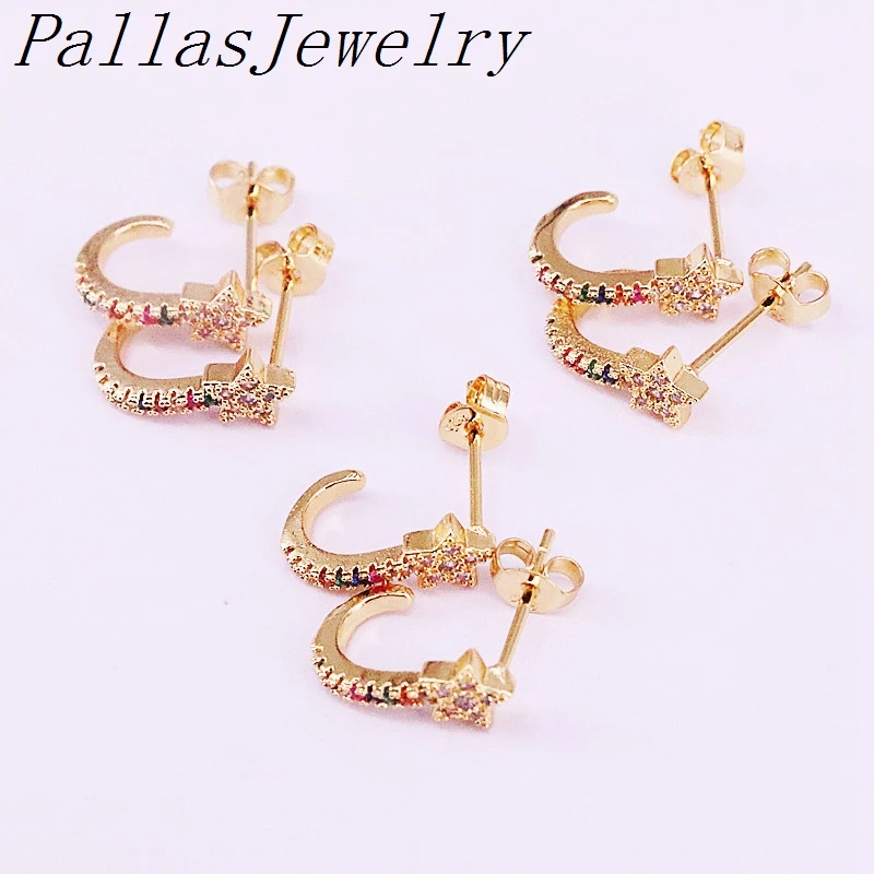 10Pairs Rainbow cz for Women Girl earrings fashion jewelry colorful cz zircon micro pave stud earring
10Pairs Rainbow cz for Women Girl earrings fashion jewelry colorful cz zircon micro pave stud earring