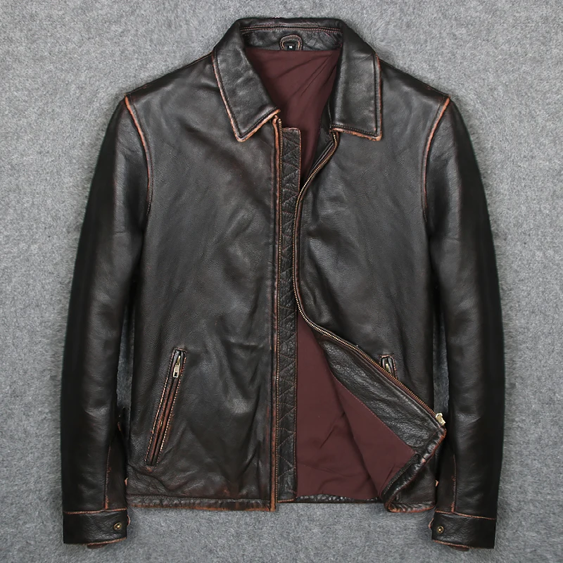 Free shipping.Vintage Brand clothing men cow leather Jackets,men's genuine Leather biker jacket.casual homme Fitness plus size
Free shipping.Vintage Brand clothing men cow leather Jackets,men's genuine Leather biker jacket.casual homme Fitness plus size