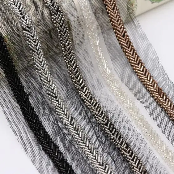 10Yards Champagne Beading Pearl Trims Beaded Ribbon For Sewing Clothing Collar Headdress Accessories Black Mesh Lace Decoration
10Yards Champagne Beading Pearl Trims Beaded Ribbon For Sewing Clothing Collar Headdress Accessories Black Mesh Lace Decoration