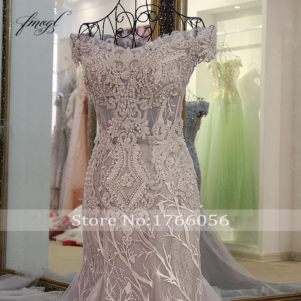 Fmogl Elegant Boat Neck Long Mermaid Evening Dresses 2019 Lace Pearls Sweep Train Formal Dress For Party Robe De Soiree
Fmogl Elegant Boat Neck Long Mermaid Evening Dresses 2019 Lace Pearls Sweep Train Formal Dress For Party Robe De Soiree