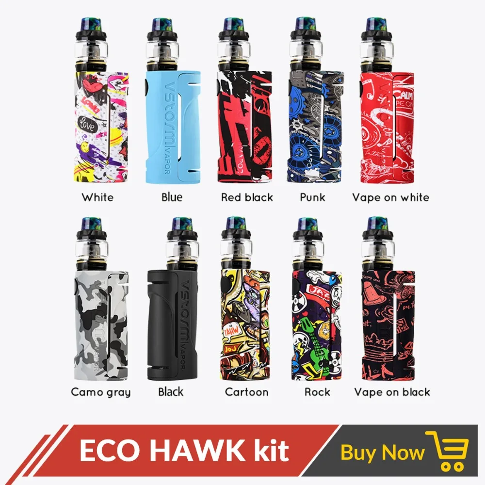 Vapor Storm ECO HAWK Kit Electronic Cigarette Max 90W Tank 2.0ml Graffiti Bypass Box Mod Vape 510 Support RDA RDTA Vaporizer
Vapor Storm ECO HAWK Kit Electronic Cigarette Max 90W Tank 2.0ml Graffiti Bypass Box Mod Vape 510 Support RDA RDTA Vaporizer