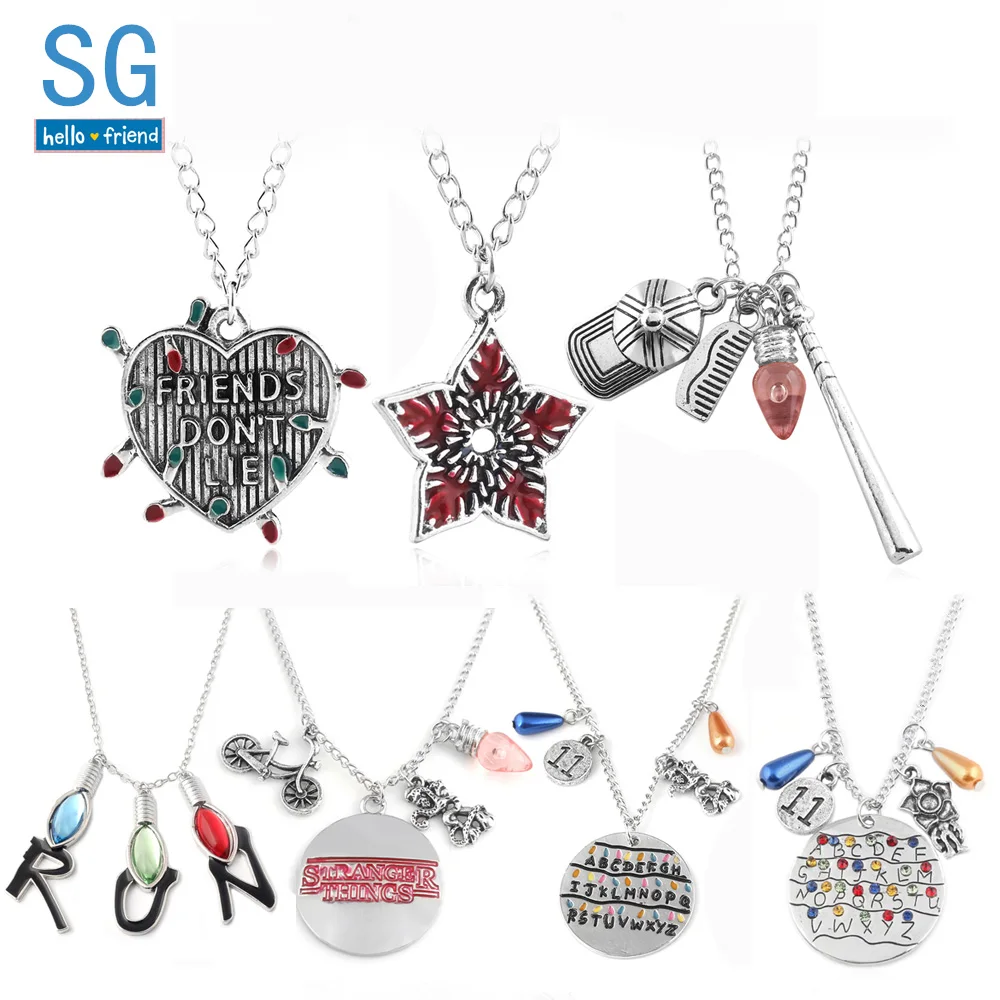 20pcs/lot Stranger Things Necklaces Keychain Eddie Munson Guitar Pick 11 Letter Pendant Necklace For Best Friend Jewelry
20pcs/lot Stranger Things Necklaces Keychain Eddie Munson Guitar Pick 11 Letter Pendant Necklace For Best Friend Jewelry