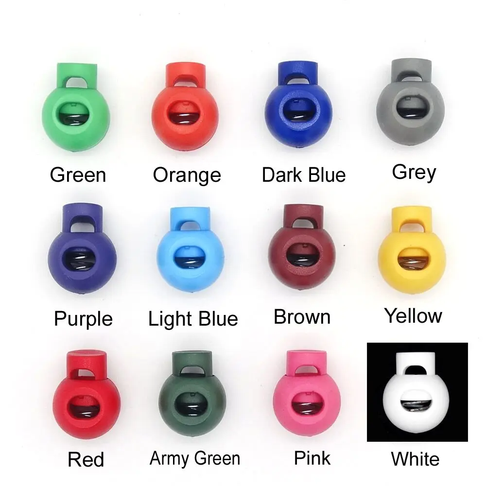 120pcs/pack Colorful Plastic Ball Cord Locks Round Toggle Clip Stopper Widely Used For Clothing/Backback/ Paracord
120pcs/pack Colorful Plastic Ball Cord Locks Round Toggle Clip Stopper Widely Used For Clothing/Backback/ Paracord