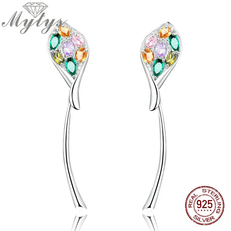 Mytys 925 Sterling Silver Earrings Colorful Cubic Zircon High Quality Elegant S925 Earrings for Women Fine Jewelry Brincos CE425
Mytys 925 Sterling Silver Earrings Colorful Cubic Zircon High Quality Elegant S925 Earrings for Women Fine Jewelry Brincos CE425