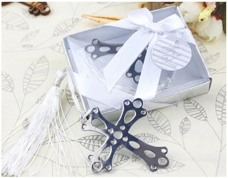 Free Shipping Cross Baptism presents metal bookmark with white silk tassel Silver Cross Bookmark Wedding Favors 200PCS/LOT
Free Shipping Cross Baptism presents metal bookmark with white silk tassel Silver Cross Bookmark Wedding Favors 200PCS/LOT